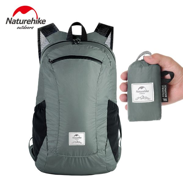 Рюкзак компактний надлегкий Naturehike Ultralight NH17A012-B, 18 л, сірий 57490 фото