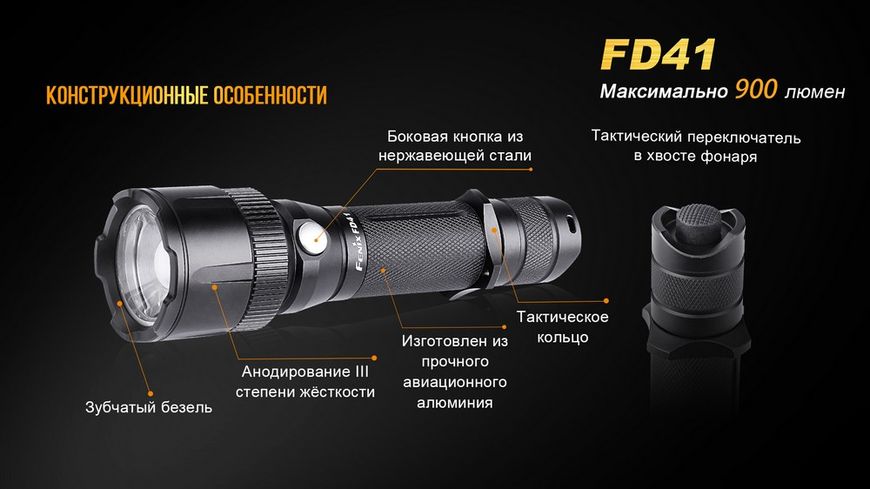 Ліхтар ручний Fenix FD41 з акумулятором 44792 фото