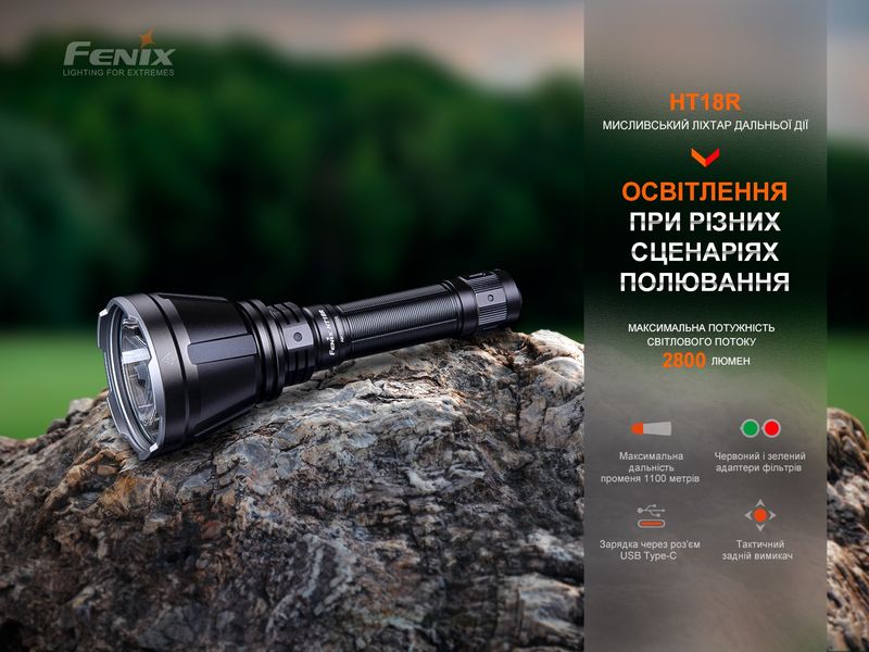 Далекобійний ліхтар Fenix HT18R 64800 фото