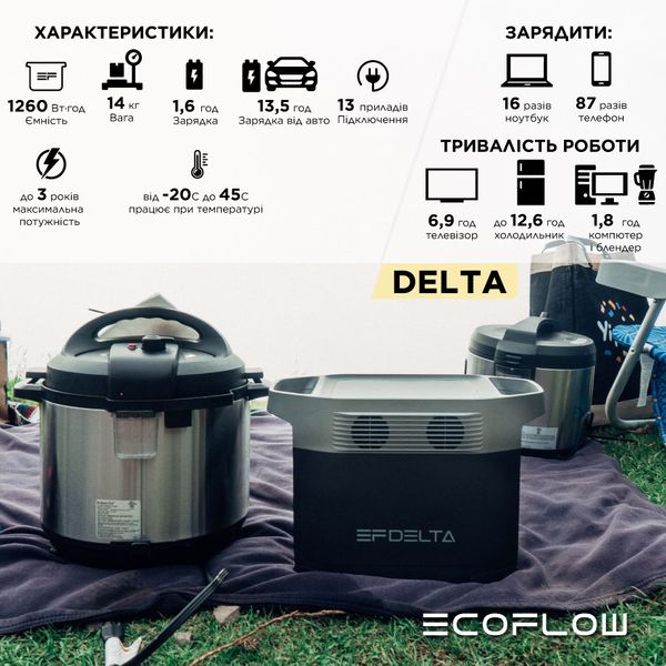 Зарядная станция EcoFlow DELTA (1260 Вт·ч) - Refurbished REF-EFDELTA1300-EU фото