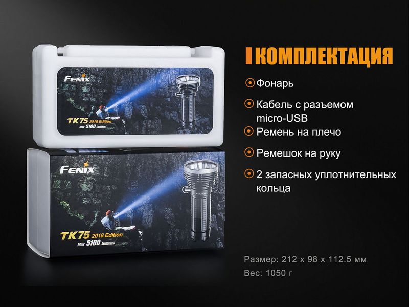 Ліхтар ручний Fenix TK75 2018 Cree XHP35 HI 44795 фото