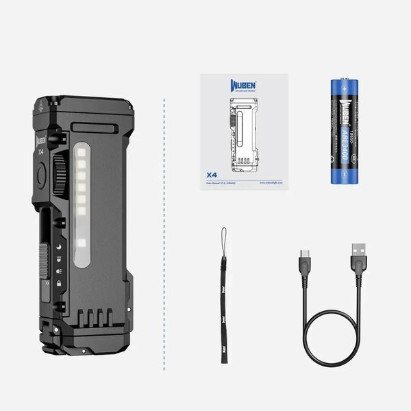 WUBEN X4 Black Ліхтарик ручний wub-x4B фото