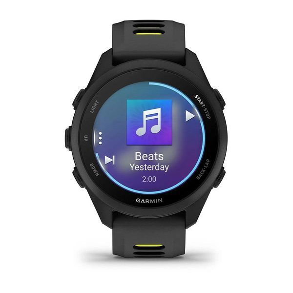 Смарт-годинник Garmin Forerunner 170 Music Black чорний із Black Yellow силіконовим ремінцем 010-03920-10 фото