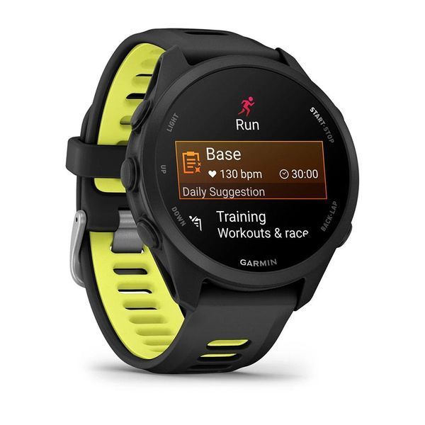 Смарт-годинник Garmin Forerunner 170 Music Black чорний із Black Yellow силіконовим ремінцем 010-03920-10 фото