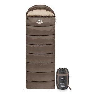 Спальник с капюшоном Naturehike U350S NH20MSD07, (-3&deg;C), левый, коричневый 6927595764312-L фото