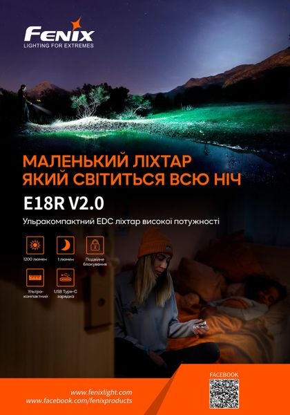 Ліхтар ручний Fenix E18R V2.0 58676 фото