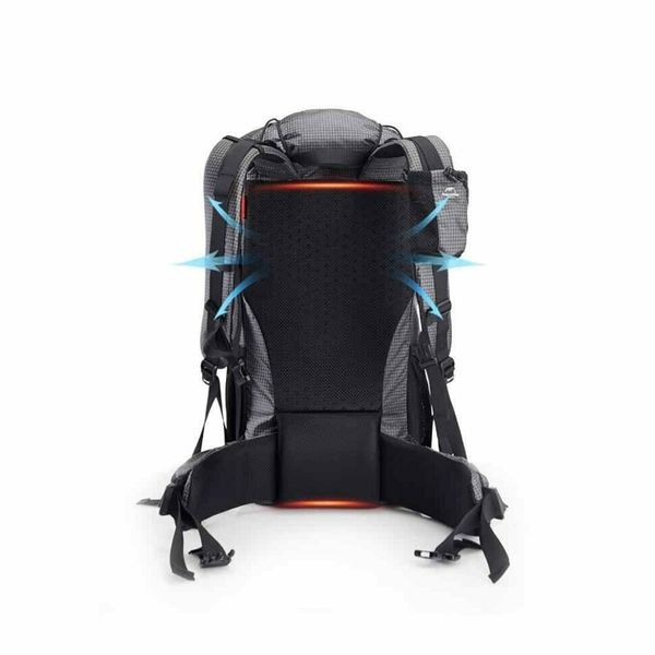 Рюкзак туристичний Naturehike Rock NH20BB113, 40+5 л, чорний 57603 фото