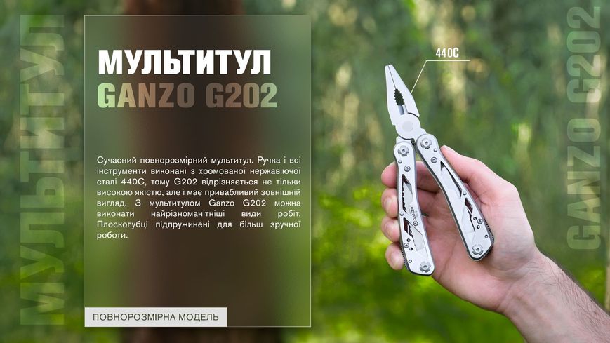 Мультитул Multi Tool Ganzo G202 45046 фото