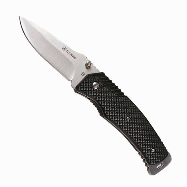 Нож складной туристический Ganzo G618 (8 см) 440C / ABS черный G618 фото