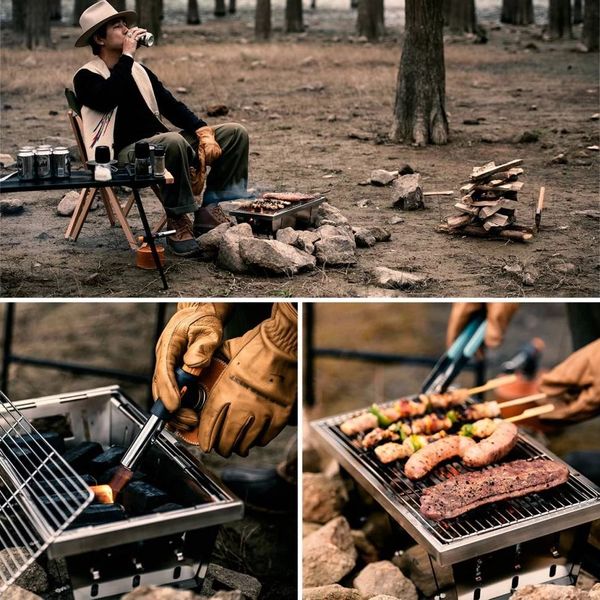 Гриль портативний Naturehike Picnic BBQ Grill NH20CJ006, р-р L, сталь 58338 фото