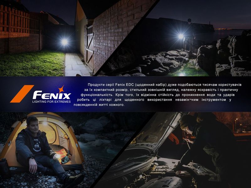 Ліхтар наключний Fenix E03R V2.0, сірий 62725 фото