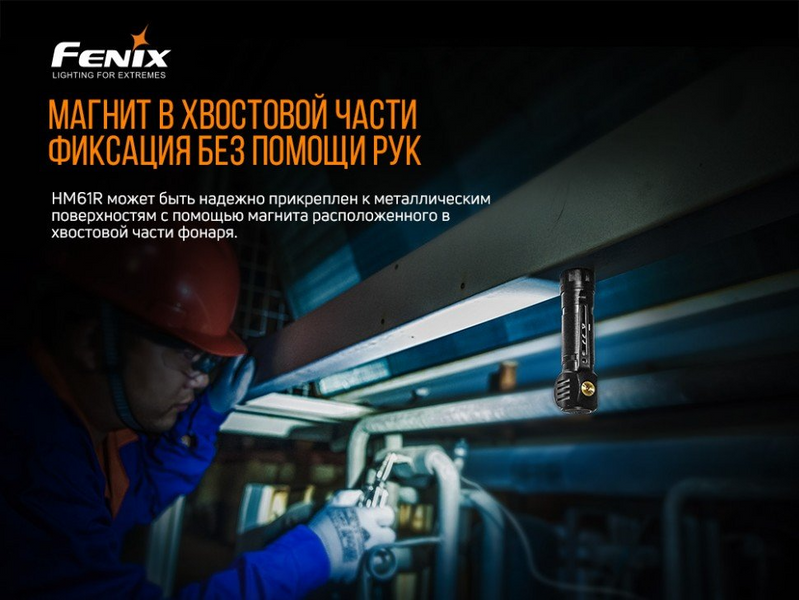 Ліхтар налобний Fenix HM61R + Складний ніж Ruike S22 Коричневий 57798 фото