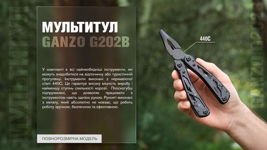 Мультитул Multi Tool Ganzo G202B 45047 фото