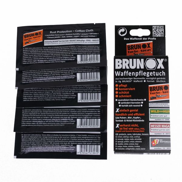 Brunox Gun Care серветки для догляду за зброєю 5шт в коробці 44229 фото