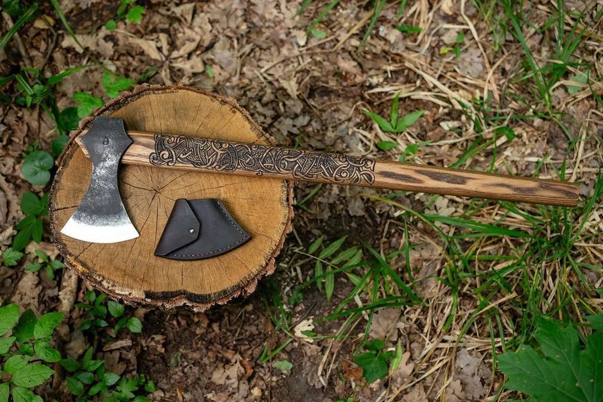 Топор Fadir Tools Viking Axe with Long Shaft with carved handle 10088 фото