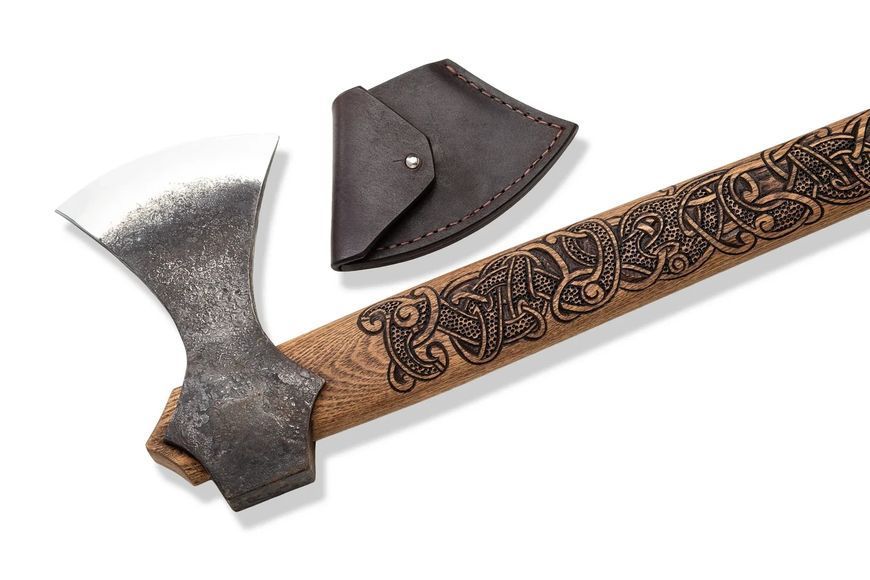 Топор Fadir Tools Viking Axe with Long Shaft with carved handle 10088 фото