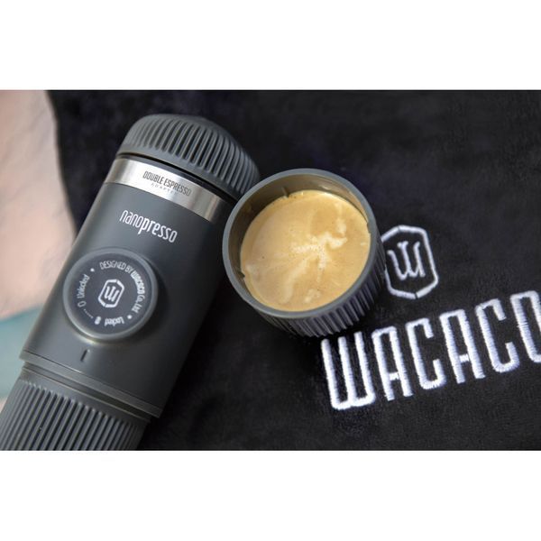 Портативна еспресо-кавоварка Wacaco Nanopresso Grey WNANOGR фото