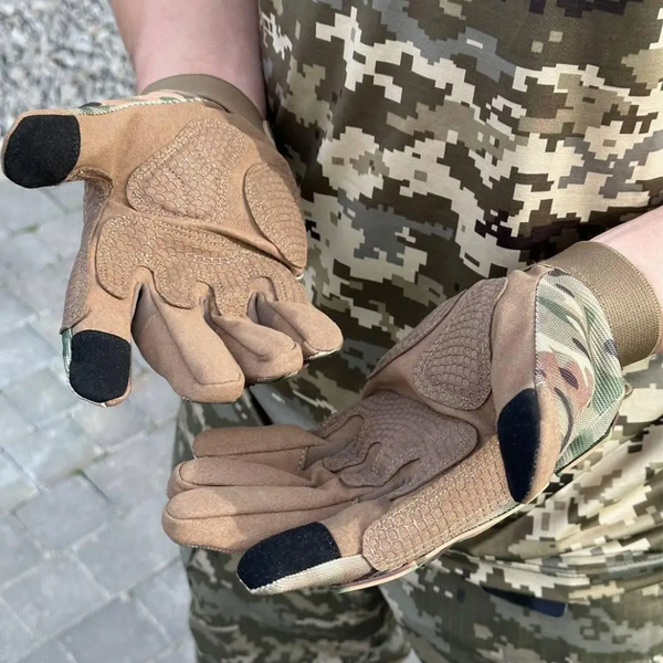 Рукавички тактичні Helikon-Tex Range Tactical Gloves - PenCott WildWood / Coyote A, розмір S 67312 фото