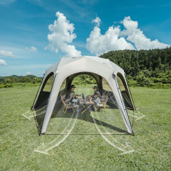 Опис тенту для кемпінгу Naturehike CNK230WS014, 4.6 м * 4,0 м, бежевого 6927595794685 фото