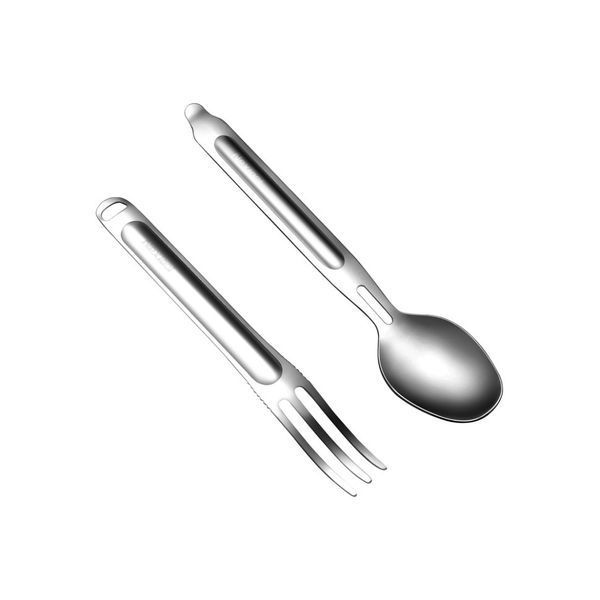 Туристический набор ложка-вилка NexTool Portable Stainless Steel Tableware, нержавеющая сталь ntpstst фото