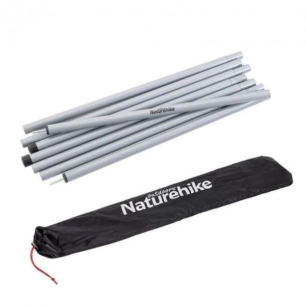 Стійки для тенту сталеві оцинковані Naturehike Steel poles Updated NH19PJ042, 25мм*2.4м, сірі (2 шт) 67723 фото