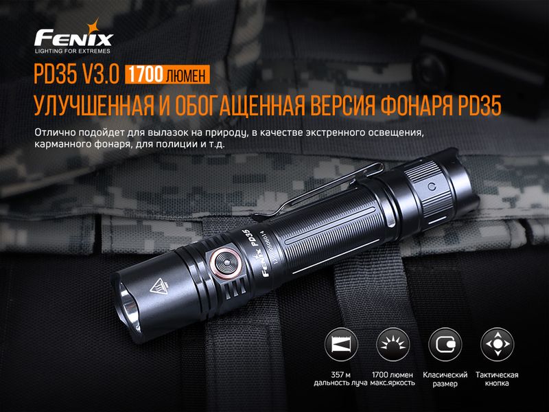 Ліхтар ручний Fenix PD35 V3.0 57028 фото