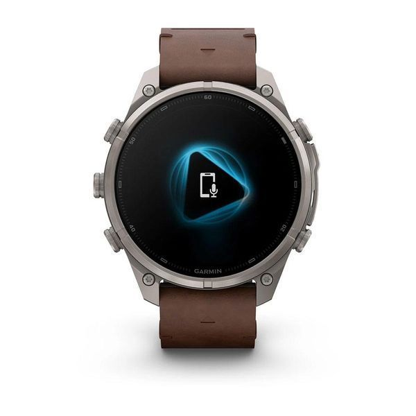 Смарт-годинник Garmin Fenix 9 Pro 47мм Titanium з Walnut коричневим шкіряним ремінцем 010-04336-41 фото