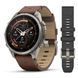 Смарт-годинник Garmin Fenix 9 Pro 47мм Titanium з Walnut коричневим шкіряним ремінцем 010-04336-41 фото 1