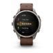 Смарт-годинник Garmin Fenix 9 Pro 47мм Titanium з Walnut коричневим шкіряним ремінцем 010-04336-41 фото 4