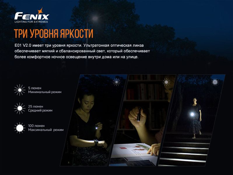 Налобний ліхтар Fenix HM65R+ліхтар ручний Fenix E01 V2.0 у подарунок 51099 фото