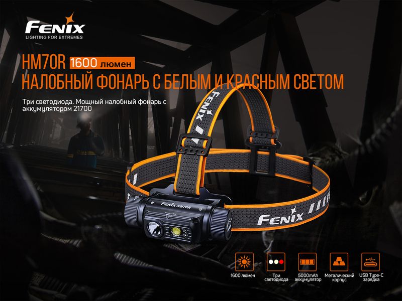 Ліхтар налобний Fenix HM70R 57156 фото