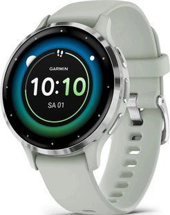 Смарт-часы Garmin Venu 3S Silver Stainless Steel Bezel with Sage Gray 010-02785-01 фото