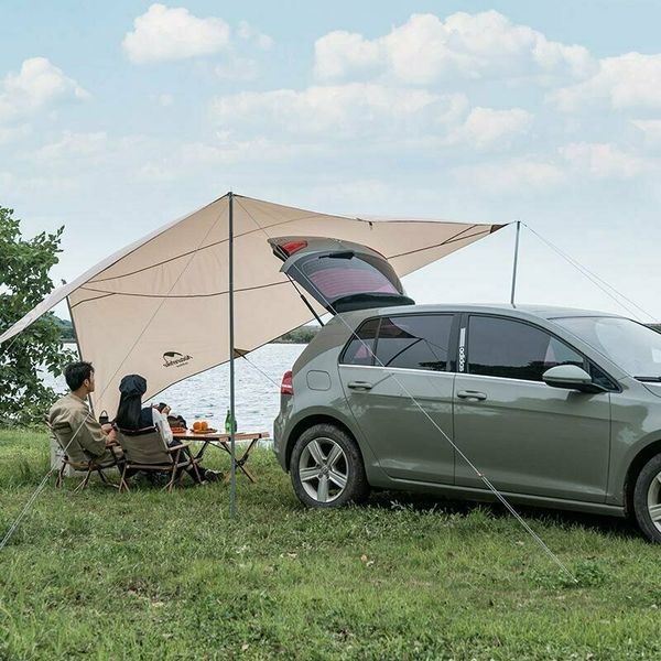 Тент для кемпінгу Naturehike Car Rear Canopy NH21TM001, 590*340 см, золотий (з трьома стійками) 57596 фото