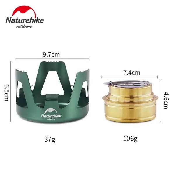 Пальник спиртовий Naturehike NH Alcohol Burner steel NH18L001-T, зелений 59469 фото