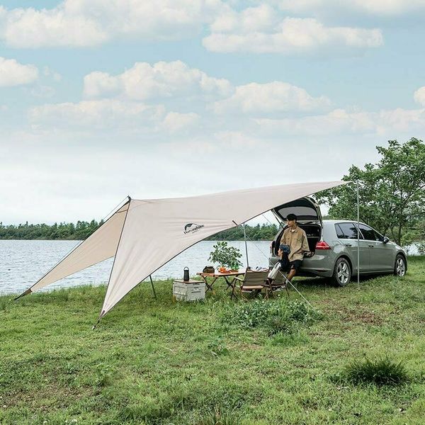 Тент для кемпінгу Naturehike Car Rear Canopy NH21TM001, 590*340 см, золотий (з трьома стійками) 57596 фото