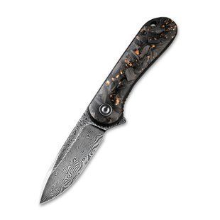 Ніж складаний кишеньковий Civivi Elementum, (7.5 см) Damascus / Carbon Fiber C907C-DS3 фото