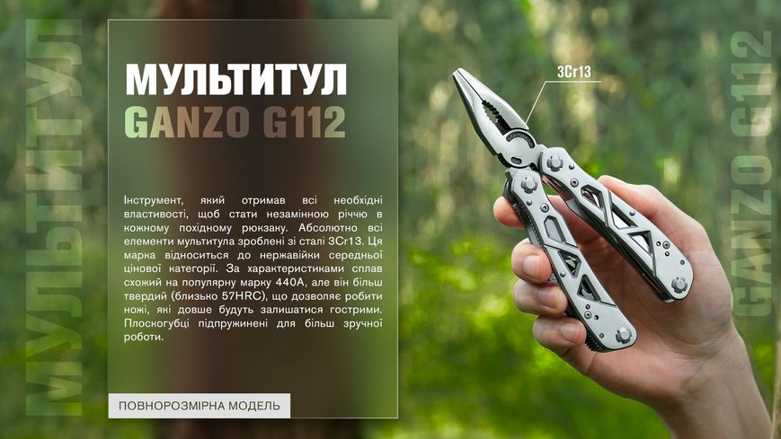 Мультитул Multi Tool Ganzo G112 44604 фото