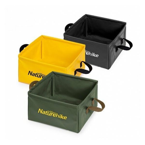 Складаний контейнер для води з ПВХ Naturehike Square bucket 13л army green NH19SJ007 58843 фото