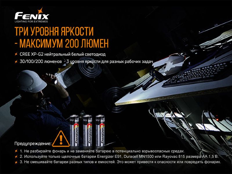 Ліхтар ручний вибухобезпечний Fenix WF11E 46137 фото