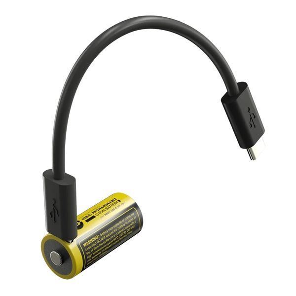 Акумулятор літієвий Li-Ion RCR123A Nitecore NL169R 3.6V (950mAh USB-C) захищений 6-1517_r фото